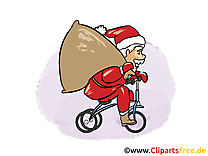 Bicyclette père noël image – Saint Nicolas images cliparts