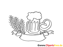 Blé clipart gratuit - Oktoberfest coloriage