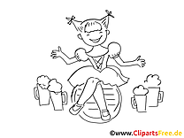 Chope coloriage - Oktoberfest clipart gratuit