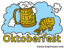 Poisson bière image gratuite - Oktoberfest illustration