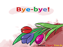 Fleurs adieu illustration à télécharger gratuite