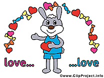 Lapin clipart - Amoureux dessins gratuits