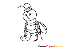 Abeille dessins à colorier - Guéris vite clipart gratuit