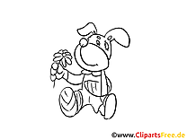 Lapin coloriage à télécharger gratuite guéris vite