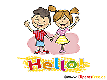 Enfants clip art gratuit – Salut images