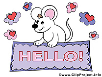 Souris clipart gratuit - Salut images