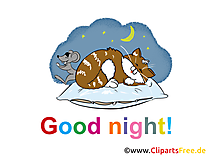 Clip art chat – Bonne nuit gratuite