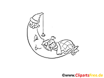 Clipart à imprimer fille - Bonne nuit images