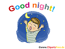 Garçon illustration gratuite - Bonne nuit clipart