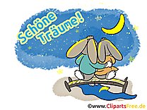 Lapins illustration gratuite - Bonne nuit clipart