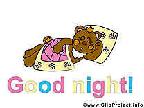 Ours clip art – Bonne nuit gratuite