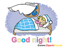 Petite fille clip art gratuit - Bonne nuit dessin