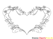 Coloriage dessins coeur clipart gratuit