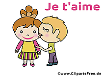 Amoureux dessin - Je t'aime clip arts gratuits