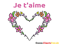 Clip art gratuit coeur - Je t'aime dessin