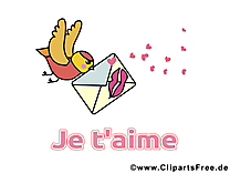 Courrier clipart gratuit - Je t'aime images