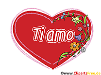 Je t'aime italien illustration, clipart, image