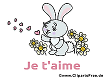 Lapin images - Je t'aime clip art gratuit