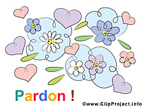 Fleurs illustration gratuite - Pardonne-moi clipart