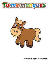 Cheval image à télécharger - Tu me manques clipart gratuit