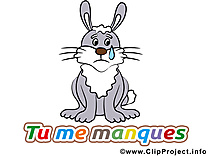 Lapin cliparts gratuis - Tu me manques images gratuites