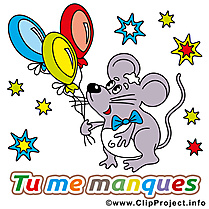 Souris image gratuite - Déclaration d'amour images cliparts