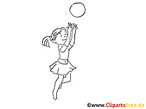 Image à colorier jouer a la balle - Loisir clipart