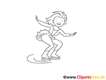 Patins à roulettes coloriage - Loisir clip arts gratuits