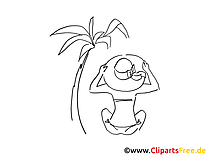 Plage coloriage - Loisir dessins gratuits