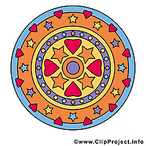 Clip art gratuit mandala dessin