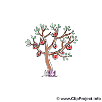 Arbre illustration gratuite - Mariage clipart