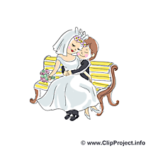 Banc couple mariage image gratuite