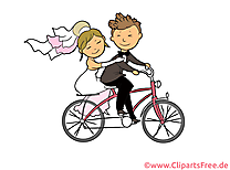 Bicyclette clipart gratuit - Mariage images