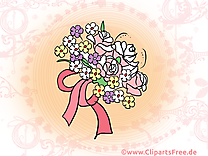 Bouquet dessin - Mariage clip arts gratuits