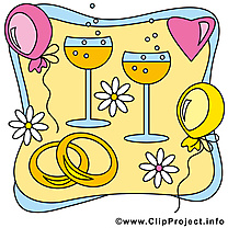 Champagne image gratuite - Mariage cliparts