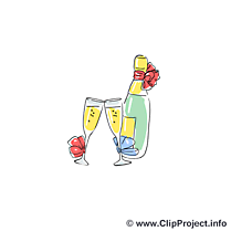 Champagne images - Mariage dessins gratuits