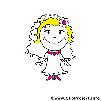 Clip art gratuit fiancée - Mariage dessin