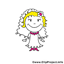 Clip art gratuit fiancée - Mariage dessin