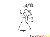Clipart à imprimer femme - Mariage dessins gratuits