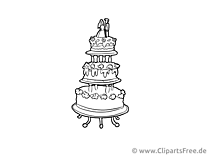 Cliparts à imprimer gâteau - Mariage images