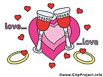 Coeur dessins gratuits - Mariage clipart