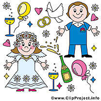 Couple clipart - Mariage dessins gratuits