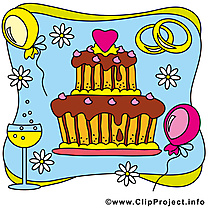 Gâteau clipart gratuit - Mariage images