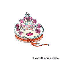 Gâteau image gratuite - Mariage cliparts