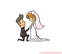 Illustration jeunes mariés - Mariage images