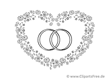 Image à imprimer coeur - Mariage cliparts