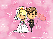 Jeunes mariés clip art – Mariage gratuite