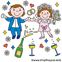 Jeunes mariés clip art gratuit – Mariage images