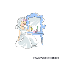 Mirroir dessin - Mariage clip arts gratuits