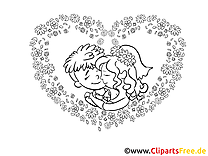 Noce coloriage - Mariage dessins gratuits